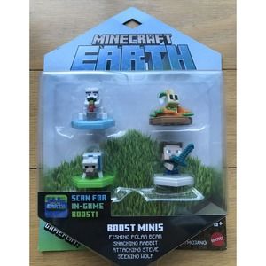 MINECRAFT Earth Boost Minis 4 Pack NIP AR In-Game Boost